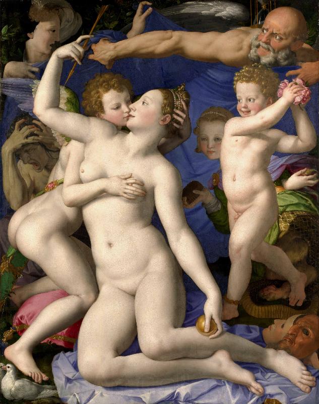 Agnolo Bronzino Venus Cupid Folly and Time France oil painting art